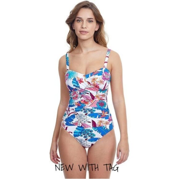 Gottex Other - Profile By Gottex Bohemian Gypsy D-Cup Underwire One Piece Swimsuit 12D New